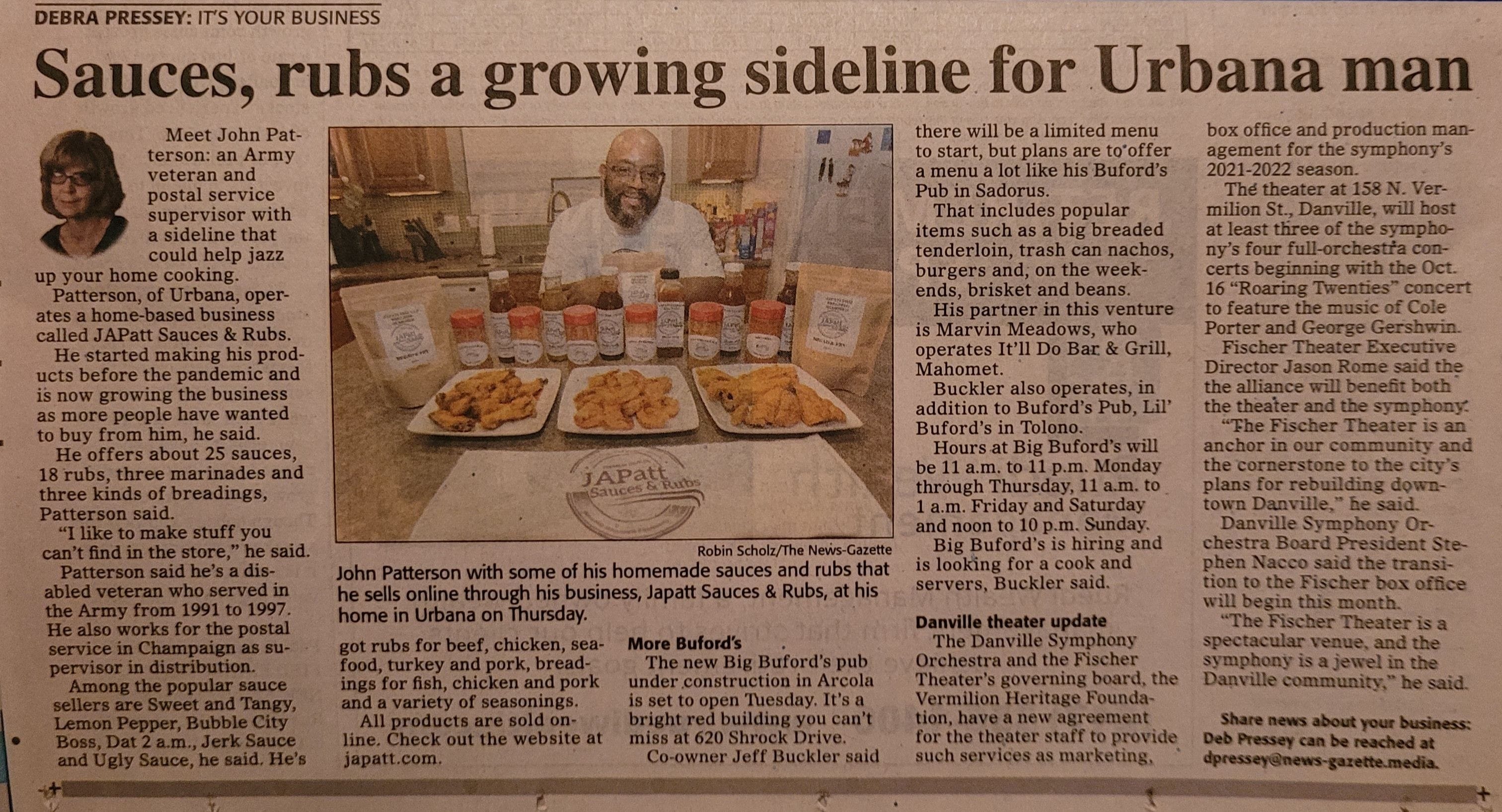 JAPatt: Sauces and Rubs was in the News Gazette